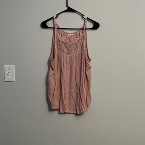 Pink cami with lacy top size XXL worn only once